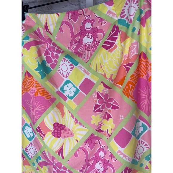 Lilly Pulitzer White Tag Skirt Size 6 Patchwork Floral Theme Print Vintage - Picture 3 of 8